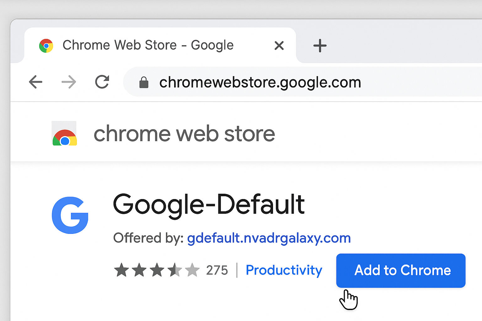 Add Google-Default to Chrome