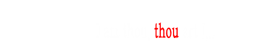 I am thou, thou art I...