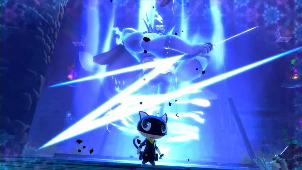 Morgana with his Persona, Zorro, behind him.