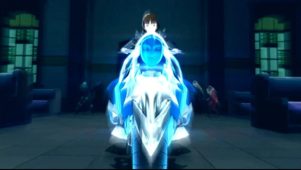 Queen riding her Persona, Johanna.