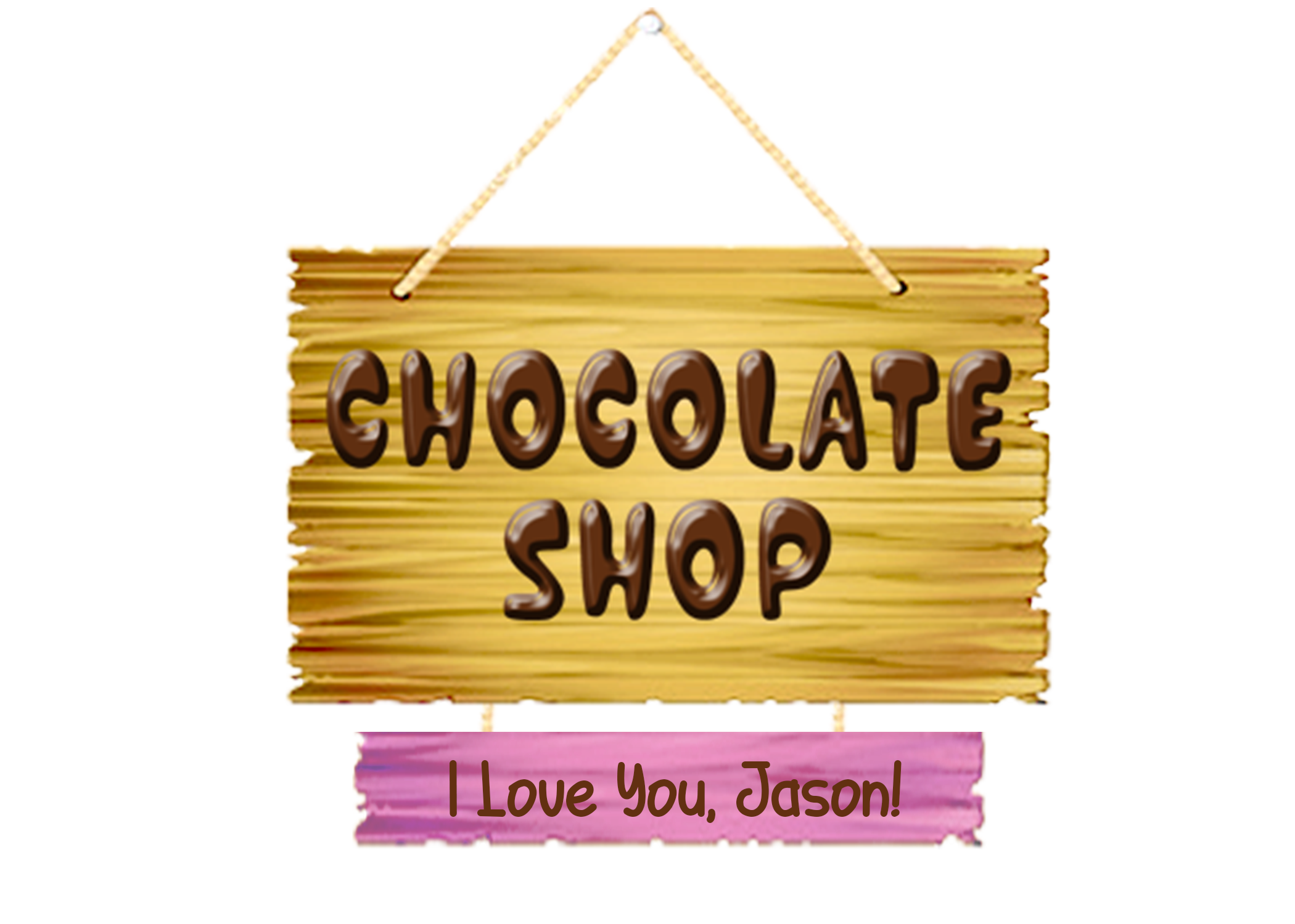 chocolate shop sign