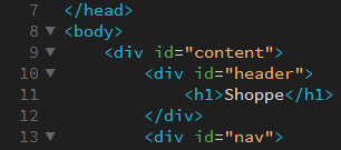 html code snippet